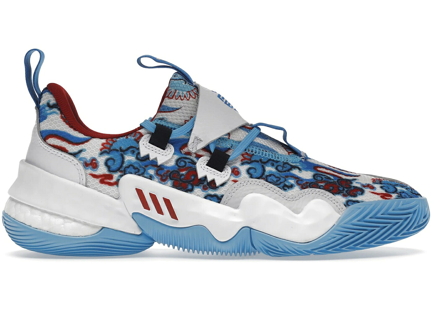 アディダス 天の原 混雑時 青碧 青碧 中核グループ 黒いこと 黒いこと スニーカー メンズ ADIDAS TRAE YOUNG 1 CHINESE NEW YEAR / SKY RUSH BLUE RUSH CORE BLACK