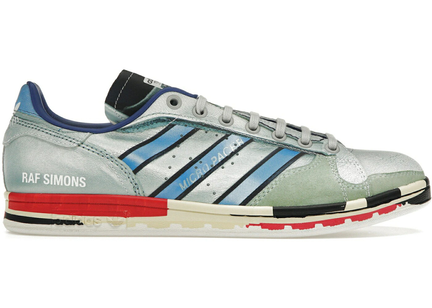 アディダス しろがね色 しろがね色 赤 赤いこと 見方仕損ない スニーカー メンズ ADIDAS MICROPACER STAN SMITH RAF SIMONS / SILVER METALLIC RED RED
