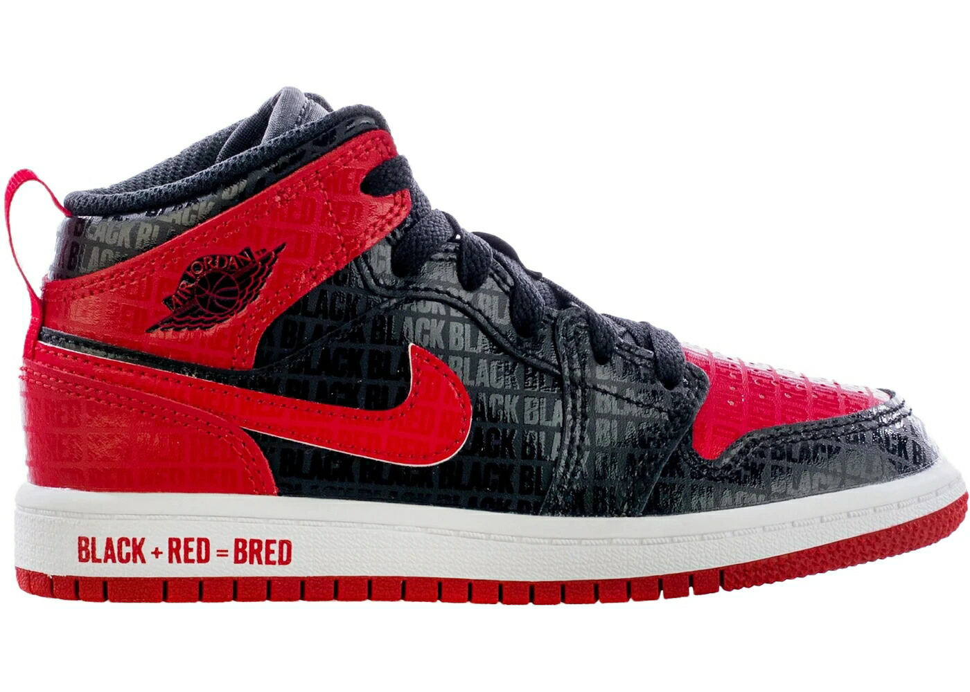 ナイキ ジョーダン ミッド 黒いこと 黒いこと 赤 赤いこと 白いこと 白いこと お坊っちゃん キッズ JORDAN 1 MID BLACK RED BRED (なおなお書き) / BLACK RED WHITE もの言う花 マタニティ スニーカー
