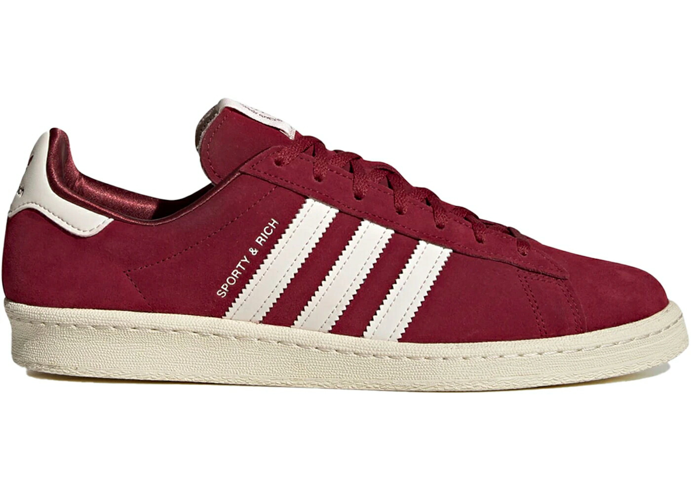 アディダス キャンパス クリーム ワイン色 バーガンディー 白色 ホワイト \u0026 スニーカー メンズ ADIDAS CAMPUS 80S SPORTY RICH MERLOT CREAM / COLLEGIATE BURGUNDY CHALK WHITE