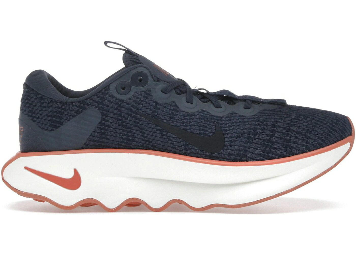 ナイキ サンダー 青碧 青碧 紺色 米国海軍 橙 オレンジ色 スニーカー メンズ NIKE MOTIVA THUNDER BLUE MIDNIGHT NAVY HEALING ORANGE / THUNDER BLUE MIDNIGHT NAVY