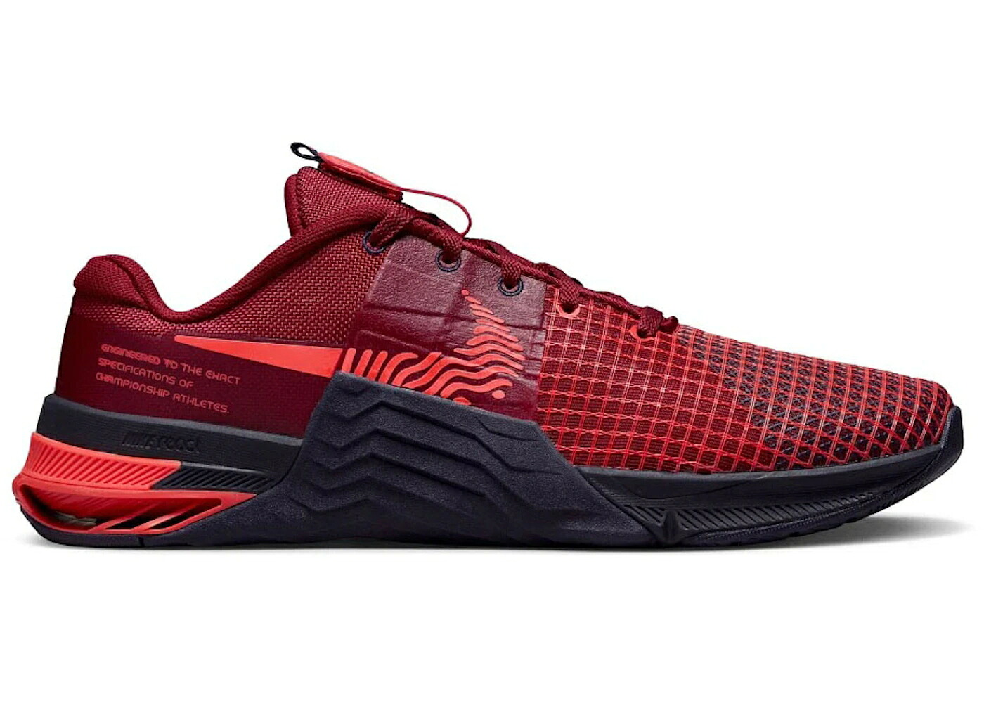 ナイキ 野球クラブ 赤 赤いこと 紫 パープル スニーカー メンズ NIKE METCON 8 TEAM RED / TEAM RED CAVE PURPLE BLACKENED