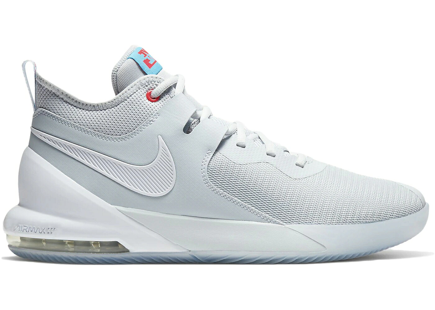 ナイキ マックス インパクト ピュア プラチナム 青色 ブルー エアマックス スニーカー メンズ NIKE AIR MAX IMPACT PURE PLATINUM / PURE PLATINUM BLUE FURY BRIGHT