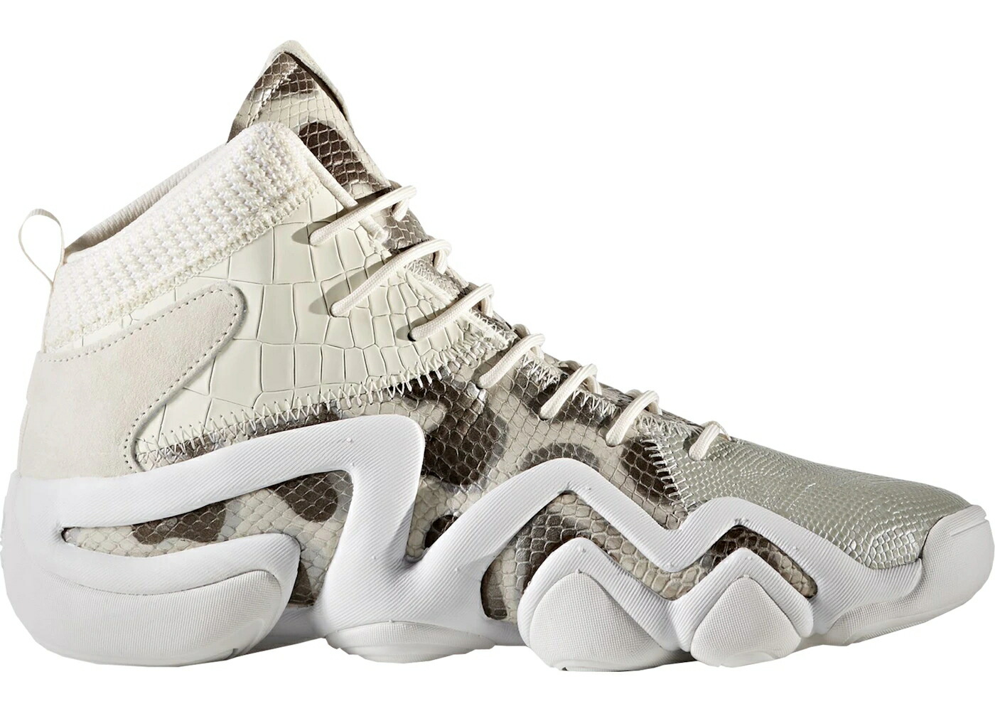 アディダス クレイジー コア 白色 ホワイト スニーカー メンズ ADIDAS CRAZY 8 ADV SNAKE / CORE WHITE CORE WHITE FOOTWEAR