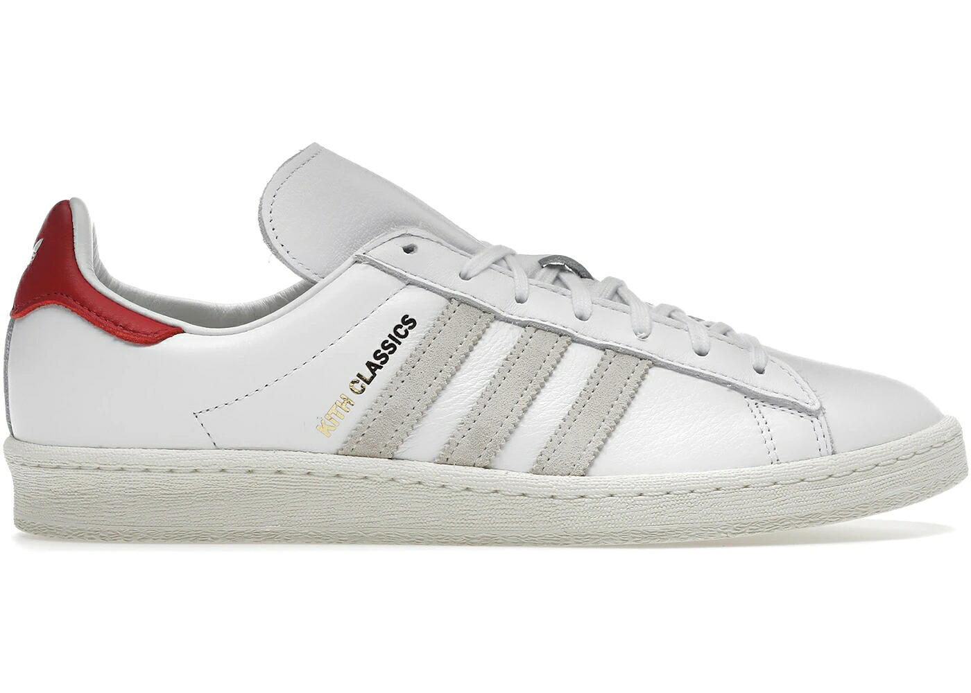 アディダス キャンパス 白色 ホワイト 赤 レッド スニーカー メンズ ADIDAS CAMPUS 80S KITH CLASSICS WHITE RED / WHITE RED｜スニケス
