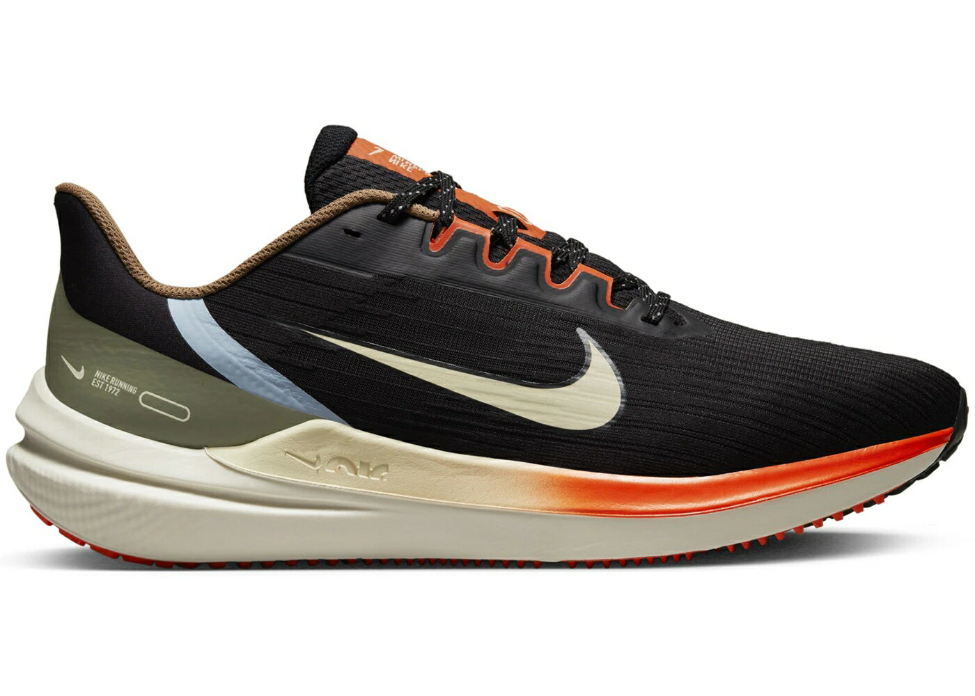 ナイキ 黒いこと 黒いこと 緑 緑であること 橙 オレンジ色 スニーカー メンズ NIKE AIR WINFLO 9 BLACK GREEN SAFETY ORANGE / BLACK ALABASTER COCONUT MILK