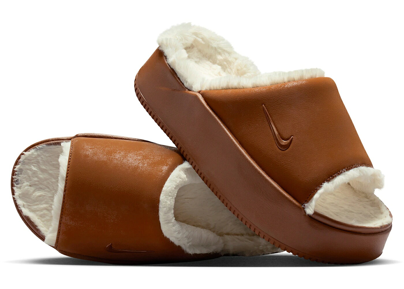 ナイキ サンダル WOMEN\u0027S スニーカー レディース NIKE CALM ELEVATION FUR SLIDE LIGHT BRITISH TAN COCONUT MILK (WOMEN\u0027S) / LIGHT BRITISH TAN COCONUT MILK