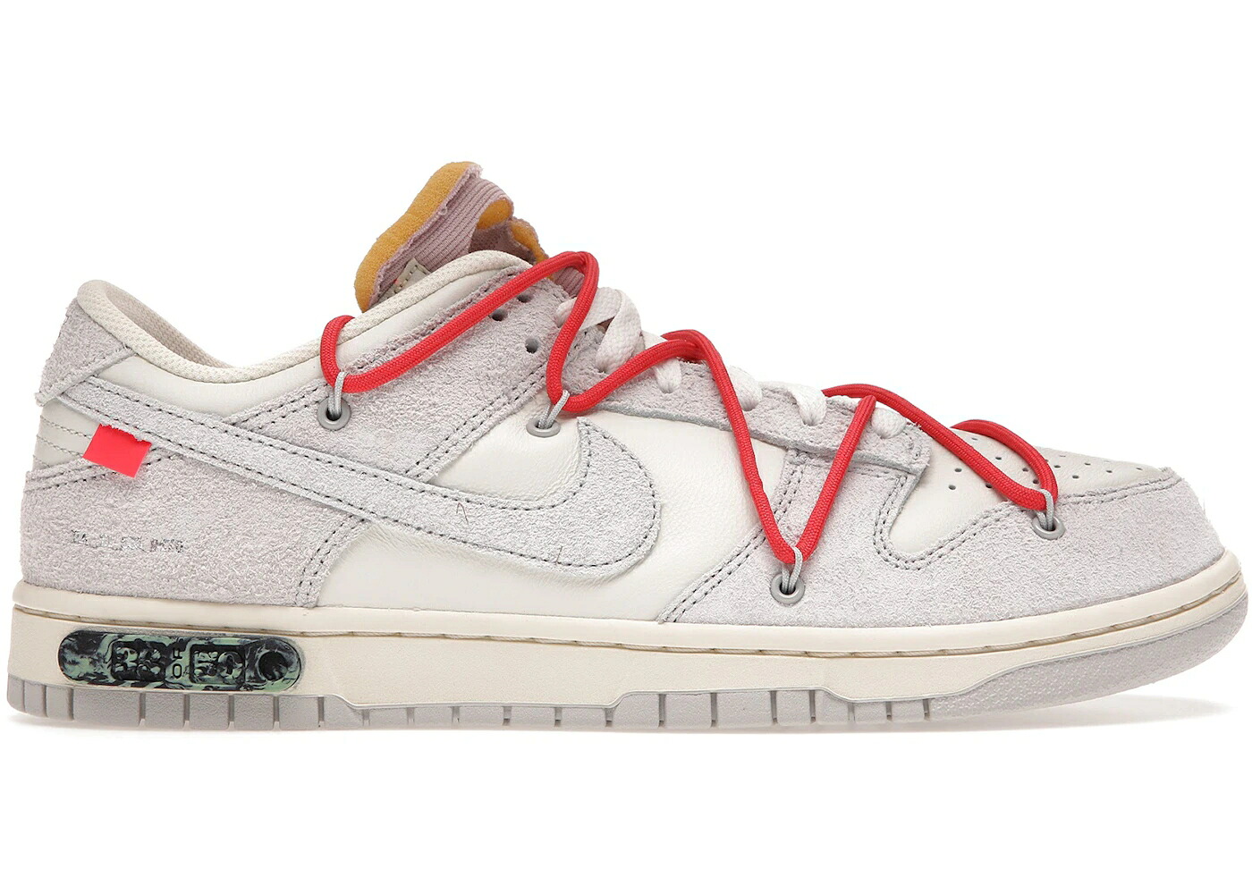 ナイキ ダンク 象牙色 薄墨色 薄墨色 赤 赤いこと ダンクロー スニーカー メンズ NIKE DUNK LOW OFF-WHITE LOT 33 / SAIL NEUTRAL GREY CHILE RED