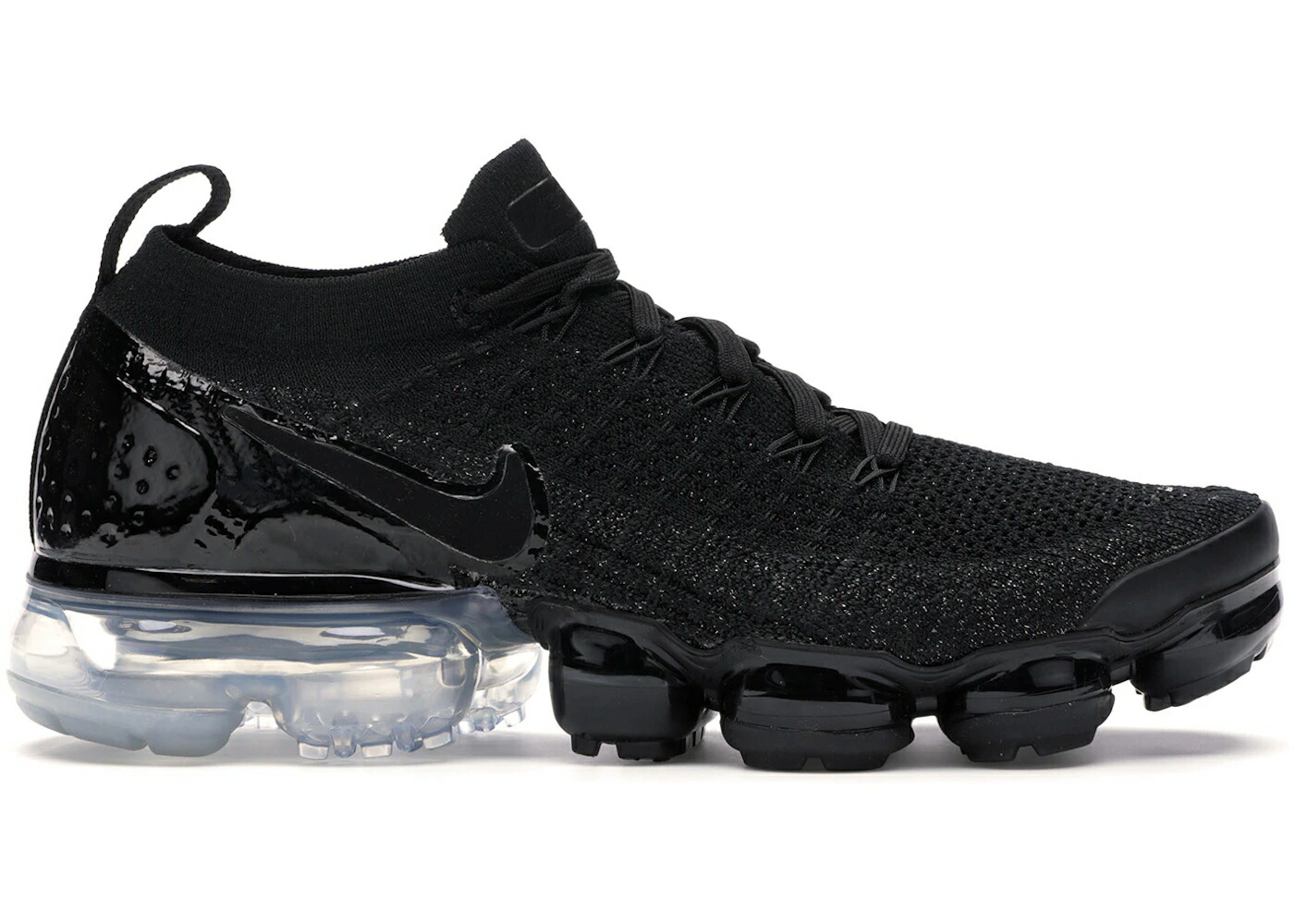 ナイキ フライニット 黒色 ブラック パテント 白色 ホワイト エアヴェイパーマックス WOMEN'S スニーカー レディース NIKE AIR VAPORMAX FLYKNIT 2 BLACK PATENT (WOMEN'S) / BLACK BLACK WHITE METALLIC