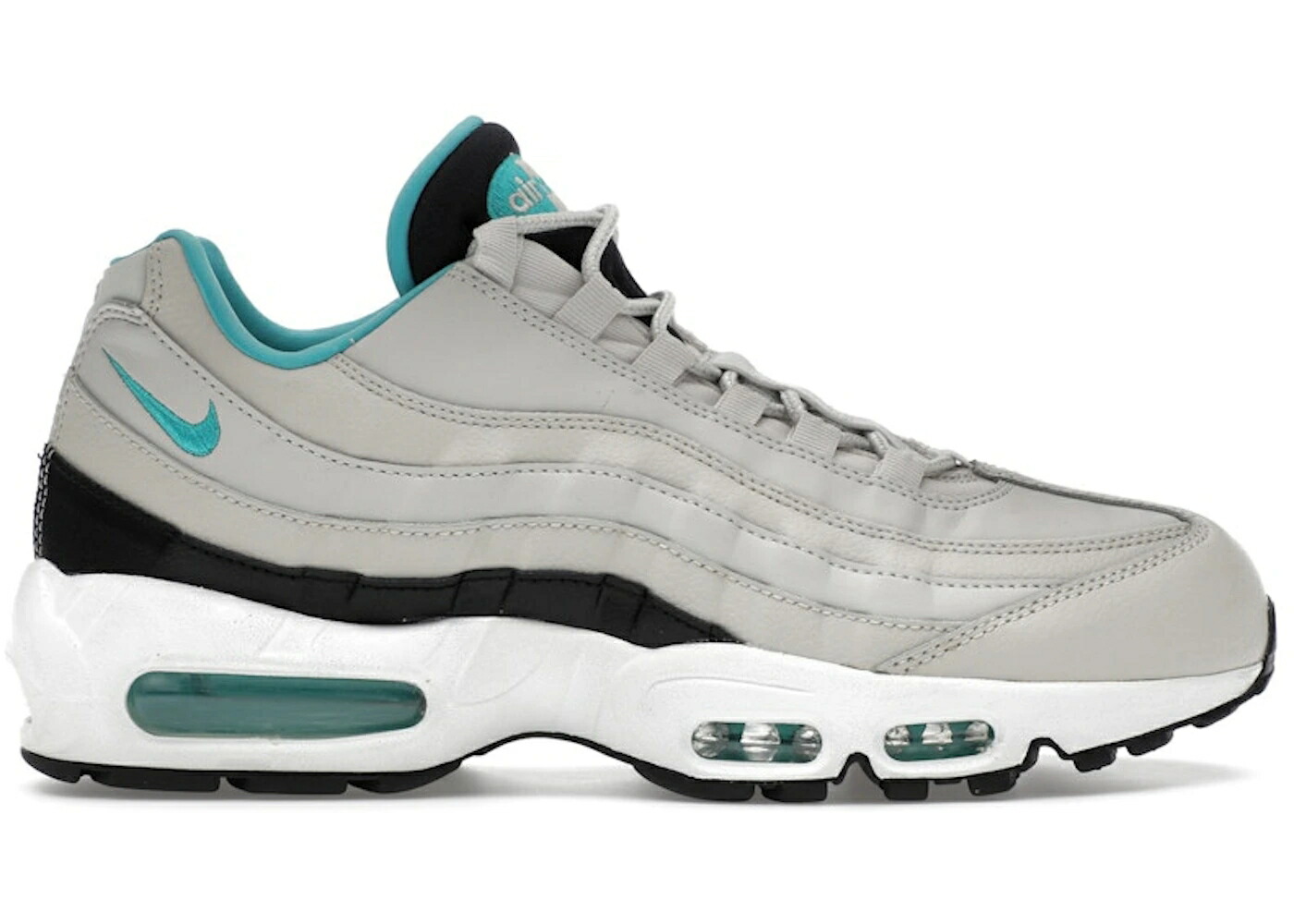 ナイキ マックス 黒色 ブラック エアマックス スニーカー メンズ NIKE AIR MAX 95 LIGHT BONE SPORT TURQOISE / LIGHT BONE SPORT TURQUOISE BLACK