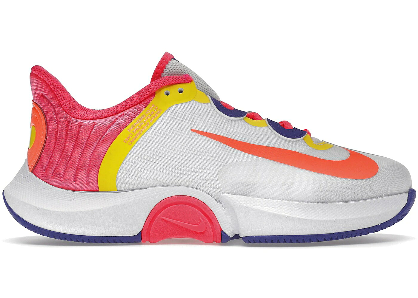 ナイキ コート ズーム ターボ 白色 ホワイト ピンク 黄色 イエロー WOMEN'S スニーカー レディース NIKE COURT AIR ZOOM GP TURBO NAOMI OSAKA WHITE HYPER PINK (WOMEN'S) / WHITE HYPER PINK OPTI YELLOW