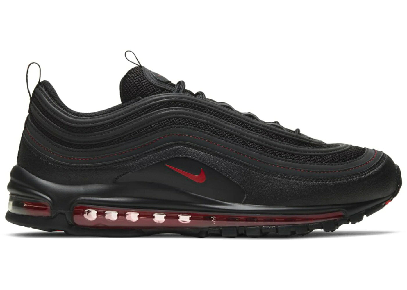 ナイキ マックス 黒色 ブラック 赤 レッド 灰色 グレー エアマックス スニーカー メンズ NIKE AIR MAX 97 BLACK UNIVERSITY RED / BLACK DARK SMOKE GREY UNIVERSITY