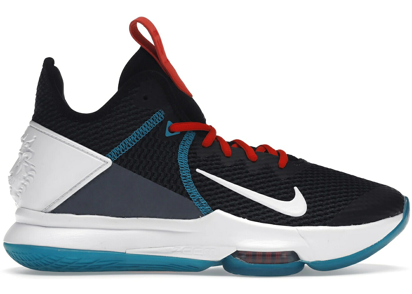 ナイキ レブロン 赤 レッド 黒色 ブラック 青色 ブルー 白色 ホワイト ウィットネス スニーカー メンズ NIKE LEBRON WITNESS 4 RED CARPET / BLACK CHILE RED GLASS BLUE WHITE
