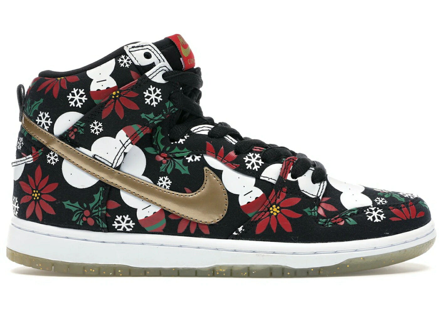 ナイキ エスビー ダンク ハイ クリスマス トレーナー 黒色 ブラック 緑 グリーン 赤 レッド ダンクハイ スニーカー メンズ NIKE SB DUNK HIGH CONCEPTS UGLY CHRISTMAS SWEATER BLACK (SPECIAL BOX) / BLACK PINE GRE