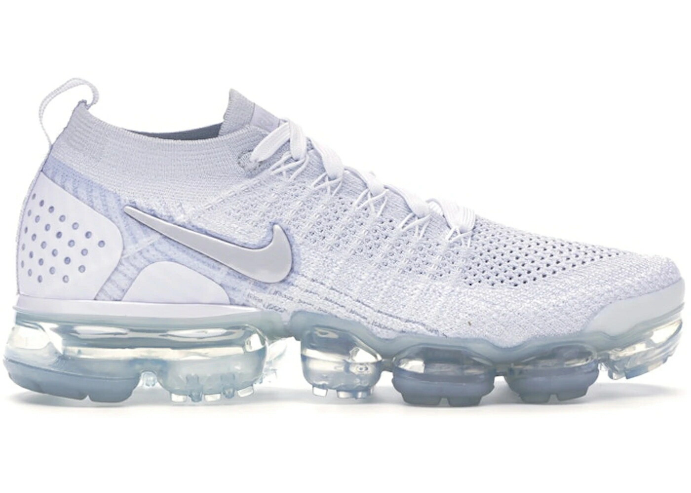 ナイキ フライニット 白色 ホワイト 灰色 グレー エアヴェイパーマックス WOMEN'S スニーカー レディース NIKE AIR VAPORMAX FLYKNIT 2 WHITE VAST GREY (WOMEN'S) / WHITE WHITE VAST GREY FOOTBALL