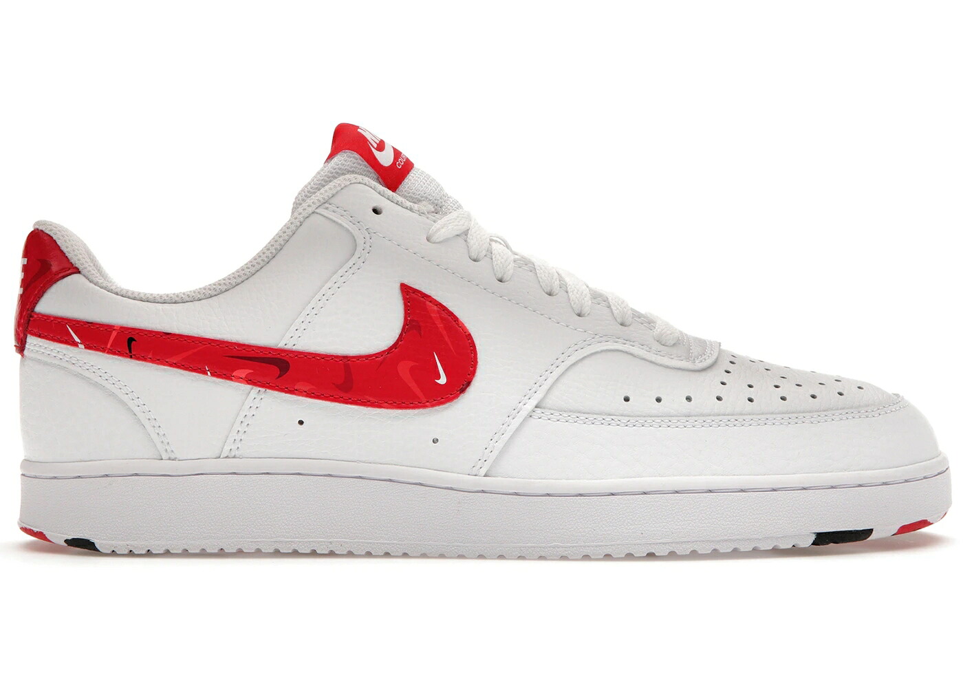ナイキ コート スウッシュ スウォッシュ 赤 レッド 白色 ホワイト スニーカー メンズ NIKE COURT VISION LOW SWOOSH PRINT RED / WHITE VARSITY RED|スニケス