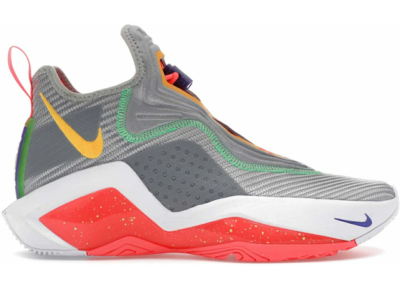 ナイキ レブロン しろがね色 しろがね色 スニーカー メンズ NIKE LEBRON SOLDER 14 HARE / METALLIC SILVER BRIGHT CITRUS