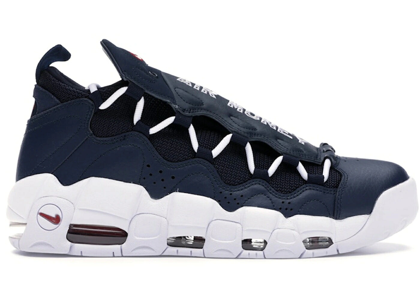 ナイキ 白いこと 白いこと 赤 赤いこと エアモアマネー スニーカー メンズ NIKE AIR MORE MONEY OBSIDIAN / OBSIDIAN WHITE GYM RED