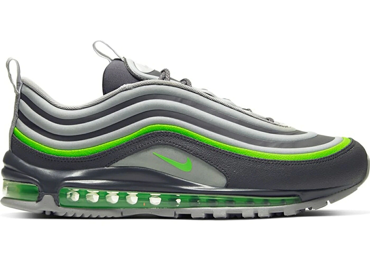 ナイキ マックス 薄墨色 薄墨色 緑 緑であること サンダー 大気圏マックス スニーカー メンズ NIKE AIR MAX 97 UTILITY GREY ELECTRIC GREEN / THUNDER GREY MOON PARTICLE