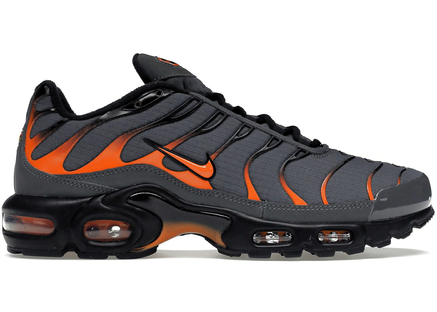 ナイキ マックス 灰色 グレー 橙 オレンジ 黒色 ブラック エアマックスプラス スニーカー メンズ NIKE AIR MAX PLUS GREY ORANGE / GREY ORANGE BLACK