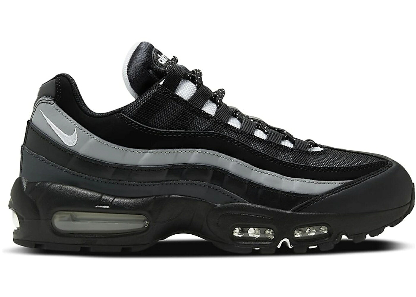 ナイキ マックス 黒色 ブラック 灰色 グレー 白色 ホワイト エアマックス スニーカー メンズ NIKE AIR MAX 95 ESSENTIAL BLACK SMOKE GREY / BLACK WHITE DARK SMOKE GREY｜スニケス