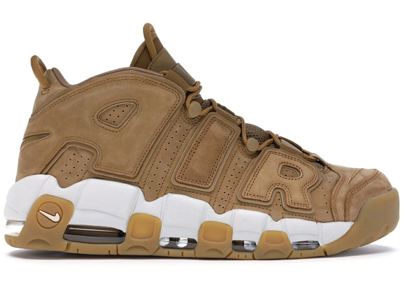ナイキ 繰り上げるペース エアモアアップテンポ モアテン スニーカー メンズ NIKE AIR MORE UPTEMPO FLAX / FLAX FLAX PHANTOM GUM LIGHT