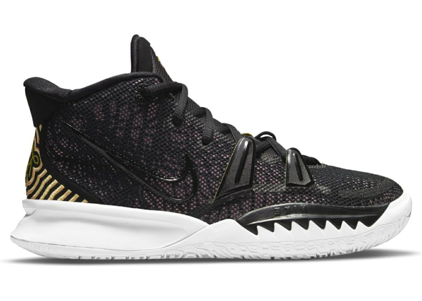 ナイキ カイリー 黒いこと 黒いこと 黄味がかった 黄色 お坊っちゃん キッズ NIKE KYRIE 7 RIPPLE EFFECT (GS) / BLACK ARCTIC PUNCH OPTI YELLOW もの言う花 マタニティ スニーカー