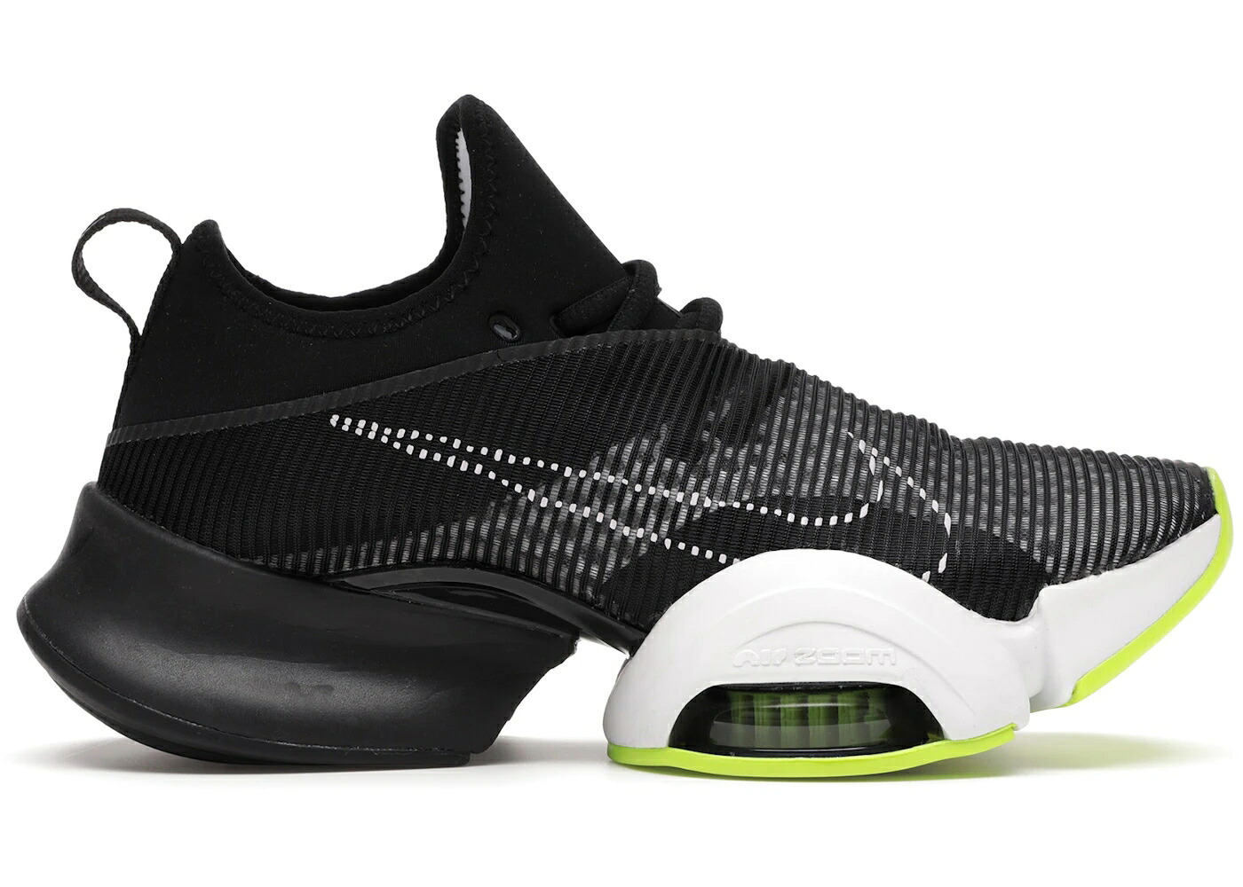 ナイキ ズーム 黒色 ブラック 白色 ホワイト スニーカー メンズ NIKE AIR ZOOM SUPERREP BLACK VOLT / BLACK VOLT WHITE