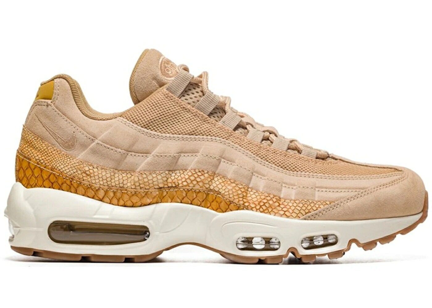 ナイキ マックス ゴールド エア湖マックス スニーカー メンズ NIKE AIR MAX 95 VACHETTA TAN SNAKE / VACHETTA TAN ELEMENTAL GOLD SAIL