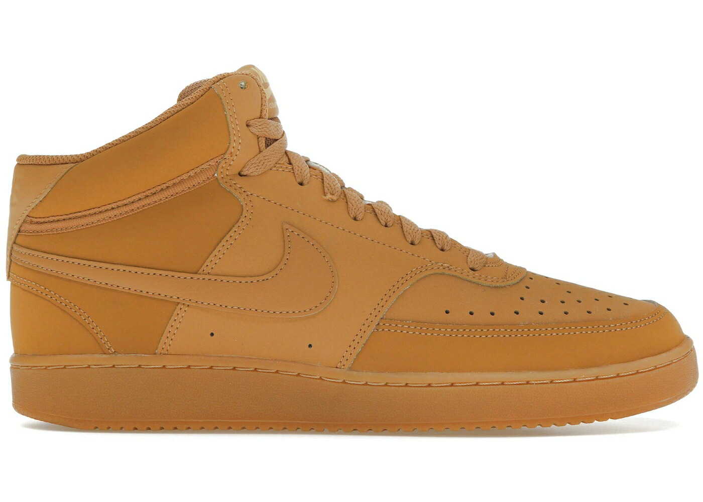 ナイキ コート ミッド 茶色 ブラウン スニーカー メンズ NIKE COURT VISION MID FLAX TWINE / FLAX GUM LIGHT BROWN TWINE FLAX