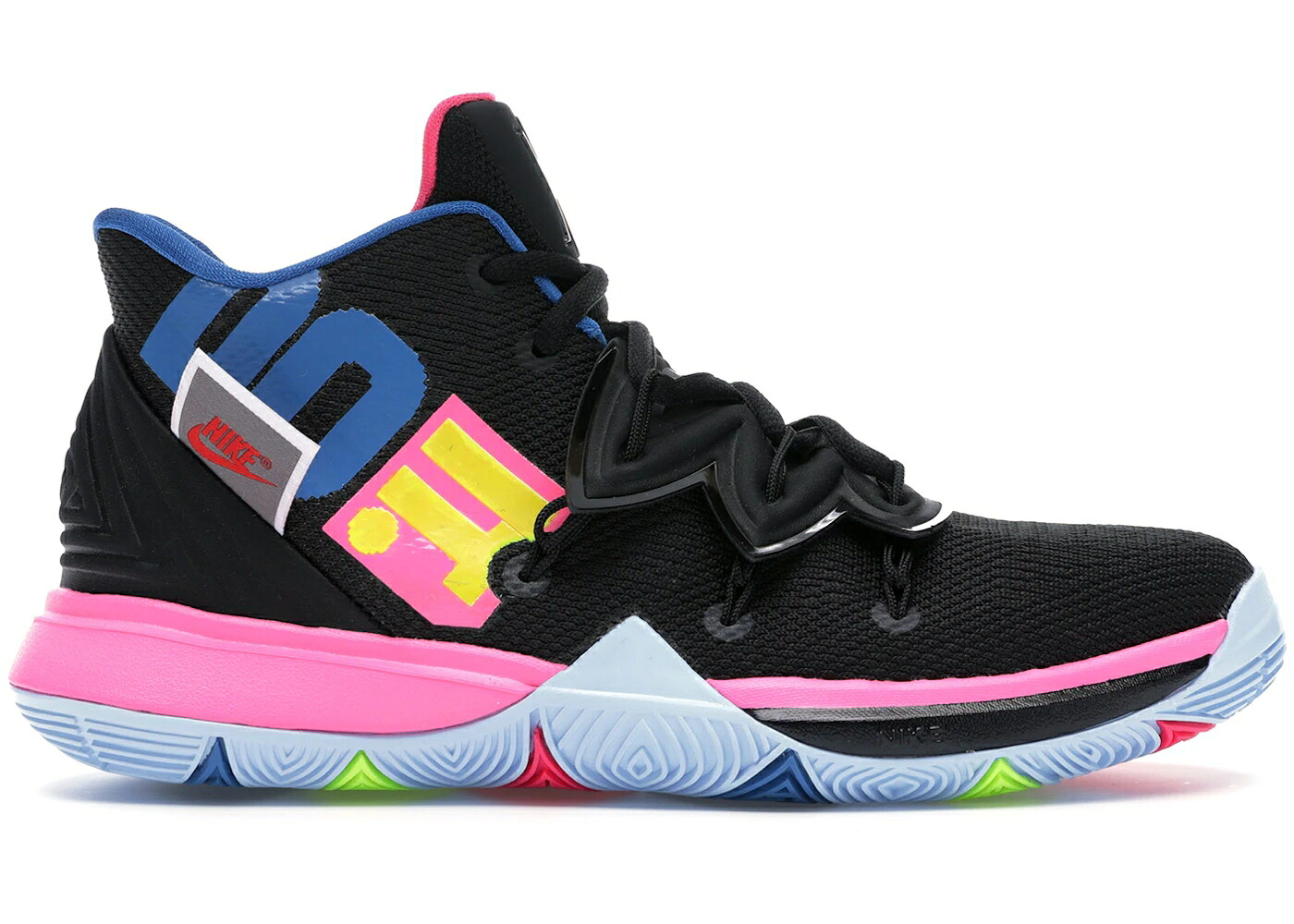 ナイキ カイリー 黒いこと 黒いこと サクラ色 お坊っちゃん キッズ NIKE KYRIE 5 JUST DO IT (GS) / BLACK VOLT HYPER PINK もの言う花 マタニティ スニーカー