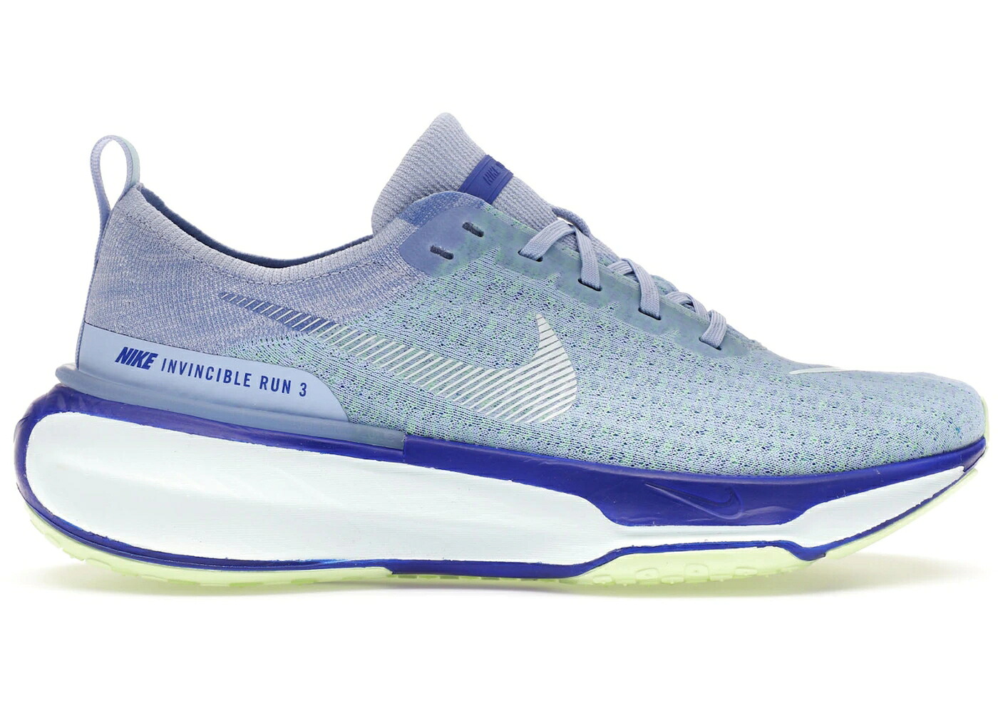 ナイキ 幽客 青碧 青碧 スニーカー メンズ NIKE INVINCIBLE RUN 3 ALUMINUM RACER BLUE BARELY VOLT GLACIER / ALUMINUM RACER BLUE BARELY VOLT