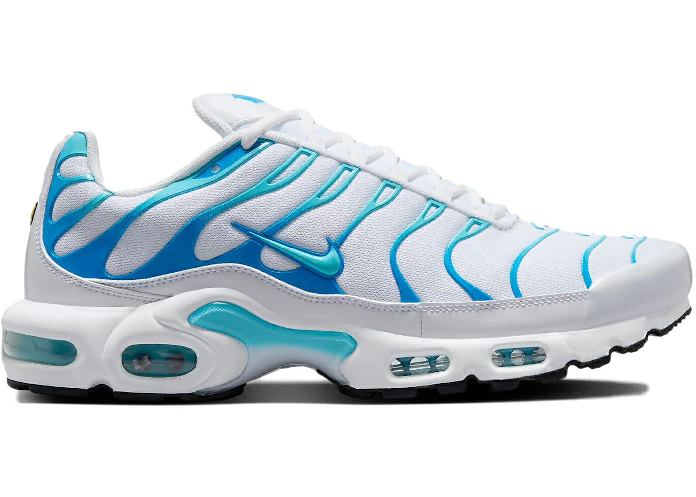 ナイキ マックス 白色 ホワイト 青色 ブルー 銀色 シルバー 黒色 ブラック エアマックスプラス スニーカー メンズ NIKE AIR MAX PLUS WHITE POLARISED BLUE / WHITE REFLECT SILVER BLACK