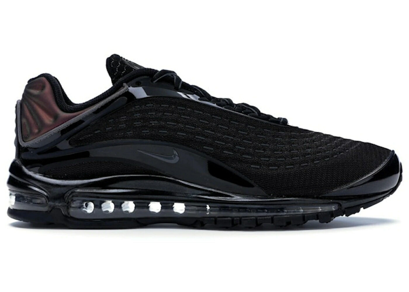 ナイキ マックス 晴れ晴れしい 黒いこと 黒いこと 薄墨色 薄墨色 エア湖マックス スニーカー メンズ NIKE AIR MAX DELUXE TRIPLE BLACK / BLACK DARK GREY