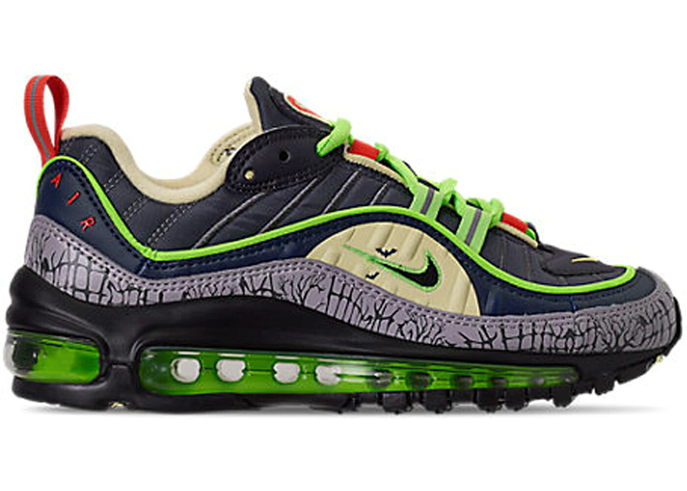 ナイキ マックス 黒いこと 黒いこと 大気圏マックス お坊っちゃん キッズ NIKE AIR MAX 98 HALLOWEEN (2019) (GS) / GRIDIRON BLACK OBSIDIAN LUMINOUS もの言う花 マタニティ スニーカー