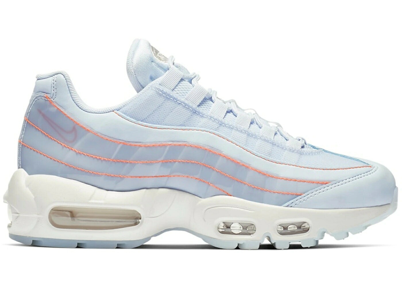 ナイキ マックス 二分の一 青み 青色 白いこと 白いこと 大気圏マックス WOMEN\u0027S スニーカー レディース NIKE AIR MAX 95 HALF BLUE (WOMEN\u0027S) / HALF BLUE HALF BLUE SUMMIT WHITE