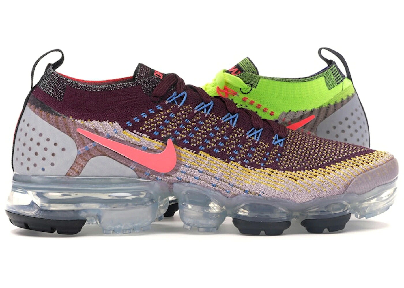 ナイキ 飛球編み物 クリムゾン エアヴェイパーマックス スニーカー メンズ NIKE AIR VAPORMAX FLYKNIT 2 RANDOM YARN / MULTI COLOR BRIGHT CRIMSON MULTI