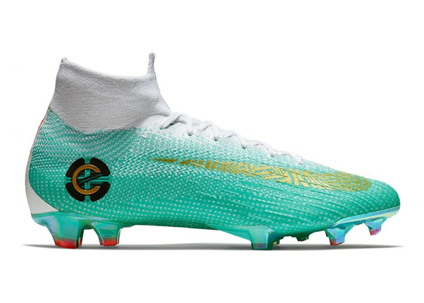 ナイキ エリート スペシャル 翡翠 ジェード ゴールド スニーカー メンズ NIKE MERCURIAL SUPERFLY VI ELITE CR7 FG CHAPTER 6 SPECIAL EDITION / CLEAR JADE METALLIC VIVID GOLD