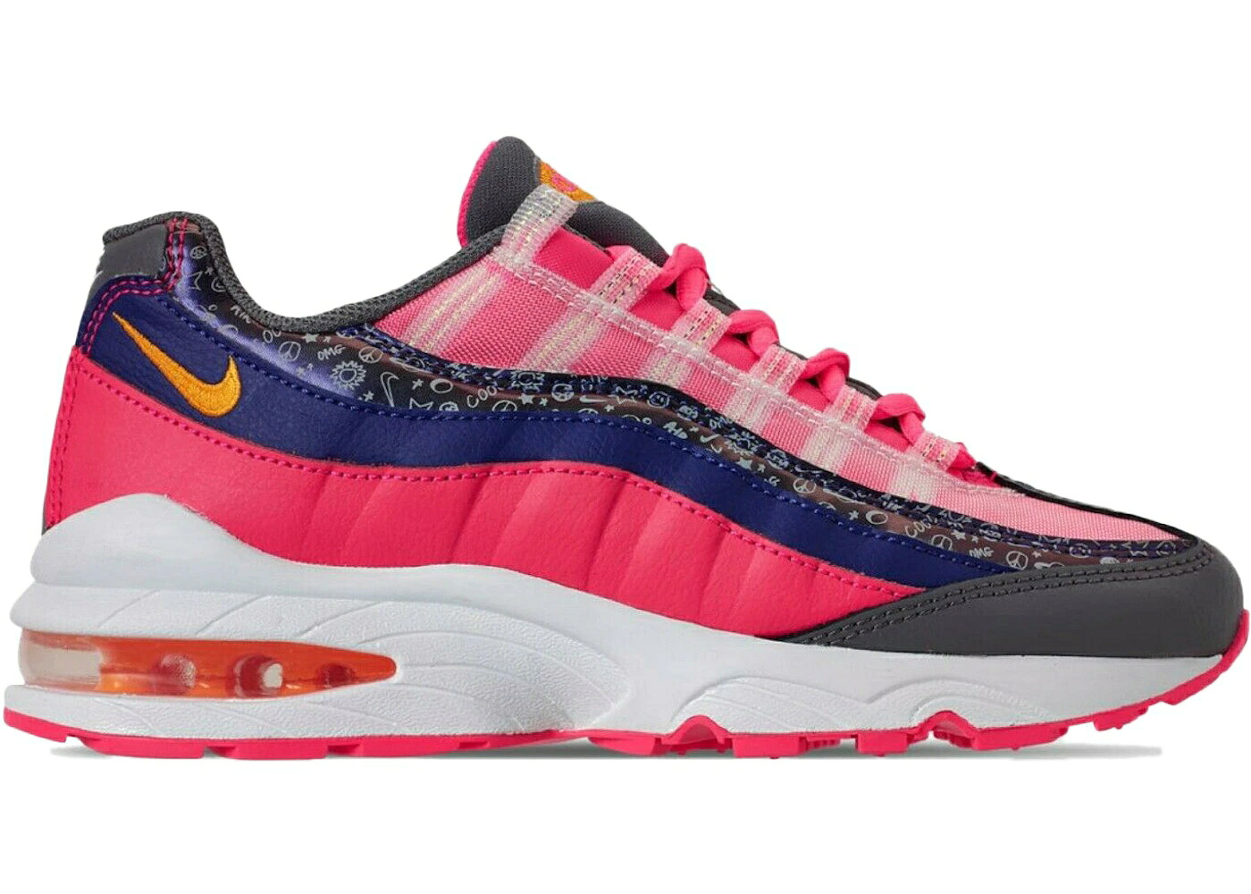 ナイキ マックス 紫 パープル さくら色 エア湖マックス お坊っちゃん キッズ NIKE AIR MAX 95 PURPLE RACER PINK (GS) / REGENCY PURPLE RACER PINK SAIL もの言う花 マタニティ スニーカー