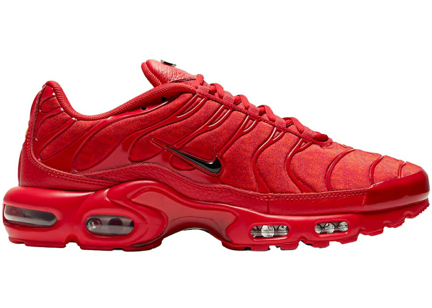 ナイキ マックス 赤 レッド 黒色 ブラック エアマックスプラス スニーカー メンズ NIKE AIR MAX PLUS UNIVERSITY RED CHILE / UNIVERSITY RED BLACK CHILE RED