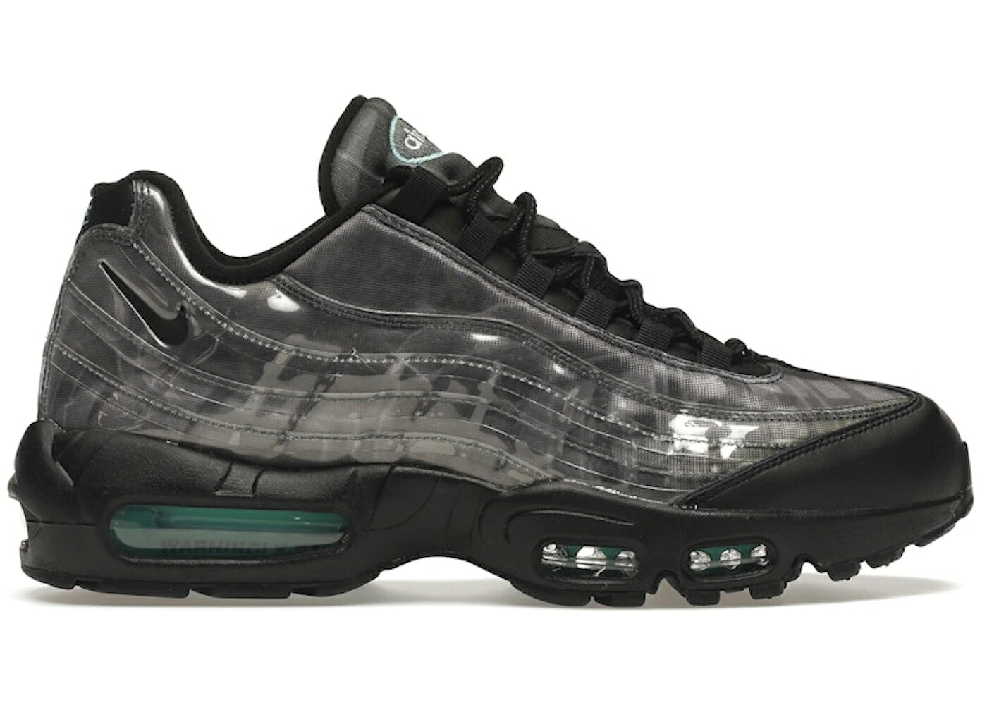 ナイキ マックス 黒いこと 黒いこと 緑 緑であること 大気圏マックス スニーカー メンズ NIKE AIR MAX 95 FOOTPRINT BLACK / BLACK BLACK AURORA GREEN SMOKE