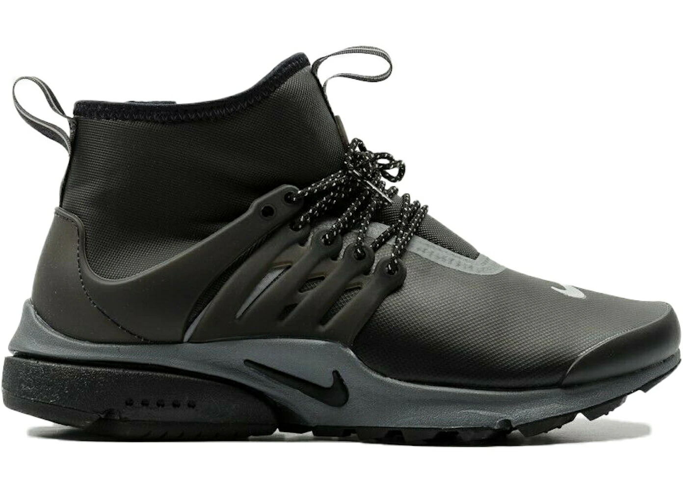 ナイキ プレスト ミッド 黒色 ブラック 灰色 グレー エア WOMEN'S スニーカー レディース NIKE AIR PRESTO MID UTILITY BLACK REFLECTIVE (WOMEN'S) / BLACK GREY REFLECTIVE