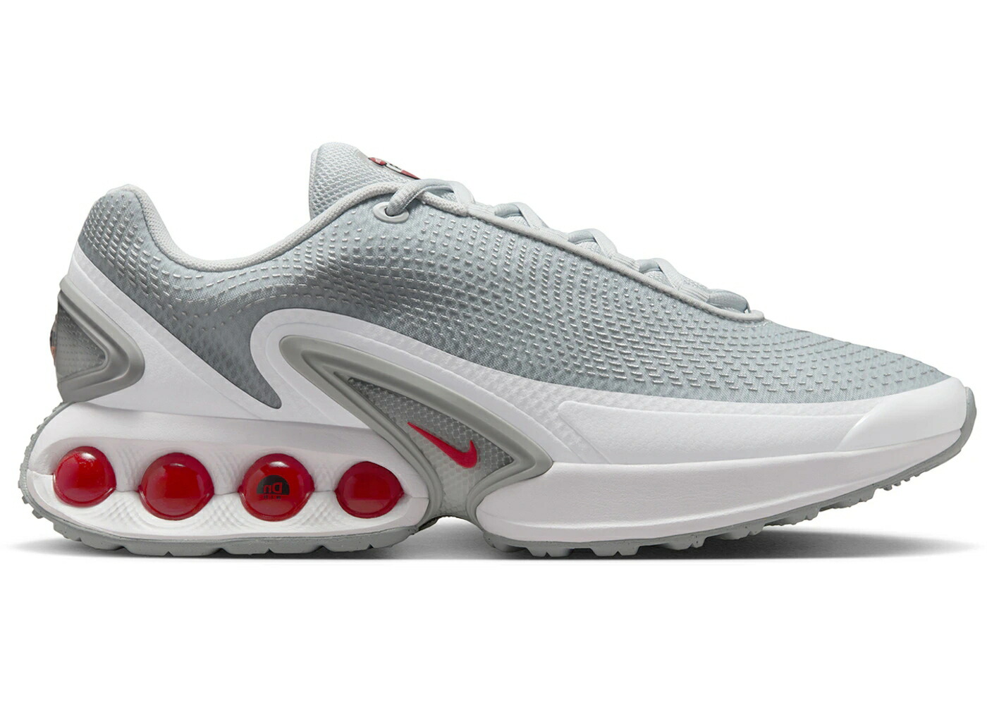 ナイキ マックス ピュア プラチナム 灰色 グレー 銀色 シルバー 赤 レッド エアマックス スニーカー メンズ NIKE AIR MAX DN PURE PLATINUM WOLF GREY METALLIC SILVER UNIVERSITY RED / PURE PLATINUM WOLF GREY METALLIC