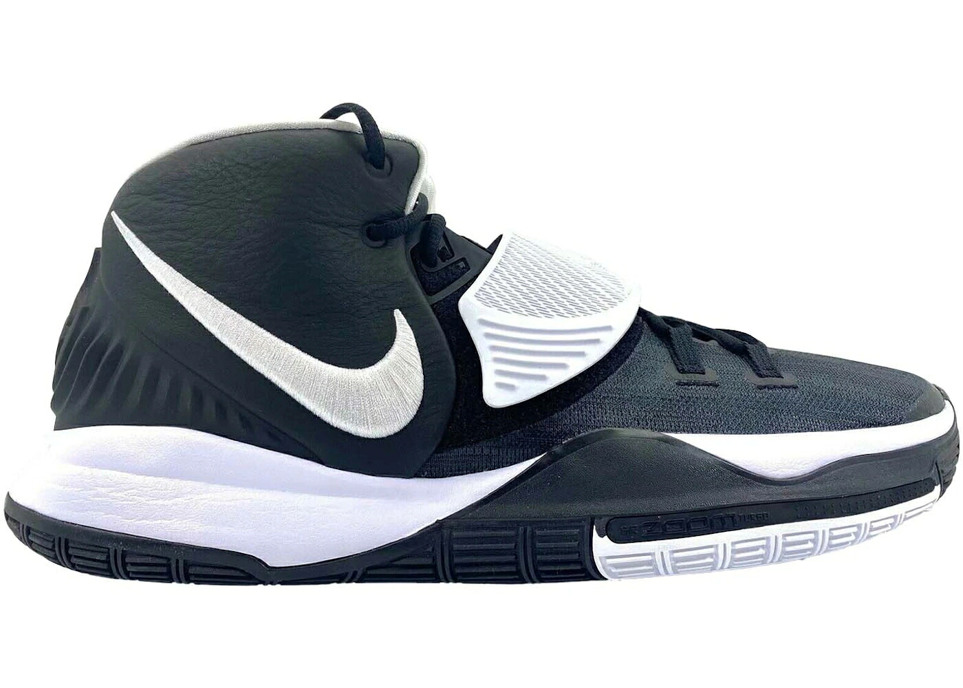 ナイキ カイリー 黒色 ブラック 白色 ホワイト スニーカー メンズ NIKE KYRIE 6 TB BLACK WHITE / BLACK WHITE WHITE｜スニケス