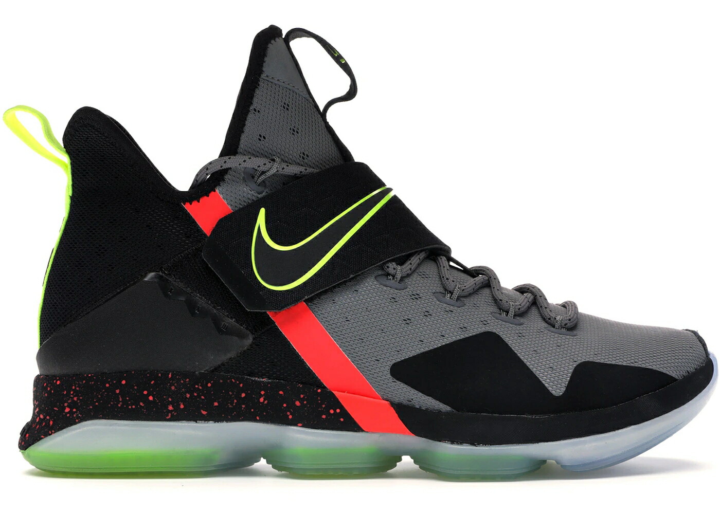 ナイキ レブロン 黒色 ブラック クール 灰色 グレー スニーカー メンズ NIKE LEBRON 14 OUT OF NOWHERE / BLACK VOLT COOL GREY