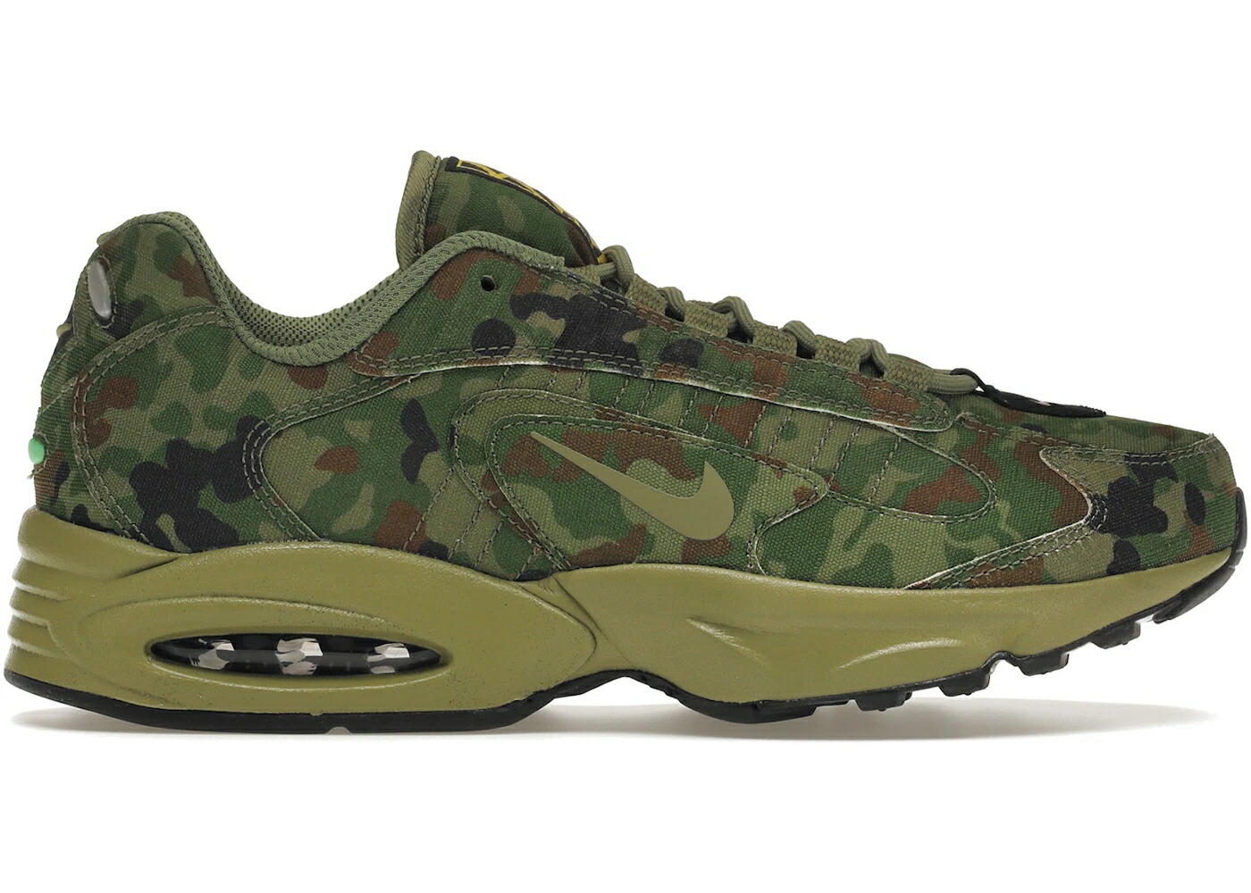 ナイキ マックス サファリ 合鴨柄 緑 緑であること エア湖マックス スニーカー メンズ NIKE AIR MAX TRIAX 96 SAFARI CAMO / SAFARI THERMAL GREEN LIGHT
