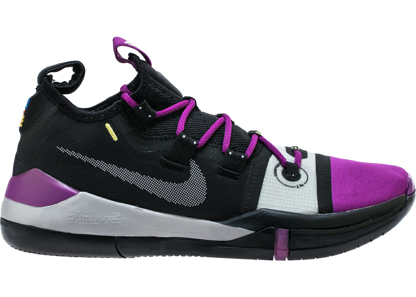 ナイキ コービー 黒いこと 黒いこと 紫 パープル 薄墨色 薄墨色 スニーカー メンズ NIKE KOBE AD BLACK PURPLE / BLACK ATMOSPHERE GREY VIVID