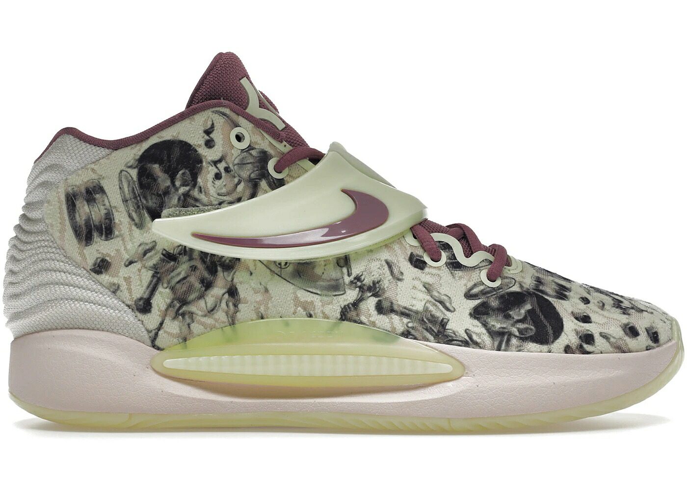 ナイキ 菩提樹 パール スニーカー メンズ NIKE KD 14 NRG SURREALISM / LIME ICE LIGHT MULBERRY PEARL