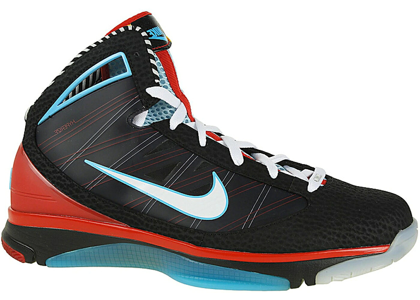 ナイキ 白色 ホワイト 黒色 ブラック 赤 レッド 青色 ブルー CAN'T スニーカー メンズ NIKE HYPERIZE WHITE MEN JUMP (SIDNEY DEANE) / BLACK WHITE SPORT RED VAPOR BLUE｜スニケス