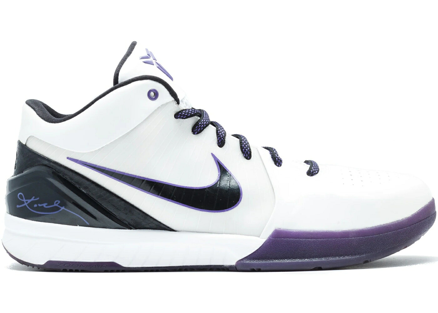 ナイキ コービー 白いこと 白いこと 黒いこと 黒いこと 紫 パープル スニーカー メンズ NIKE KOBE 4 INLINE / WHITE BLACK VARSITY PURPLE